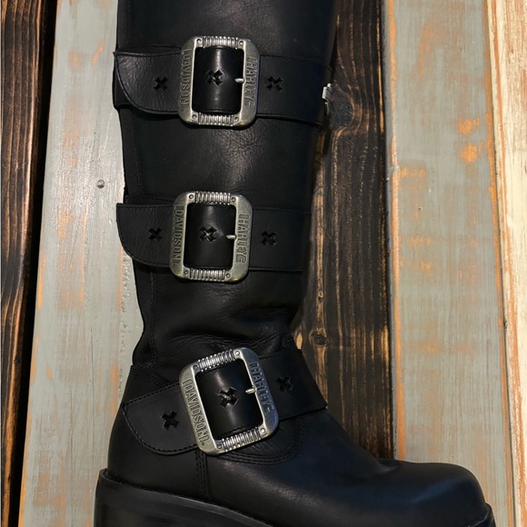 Harley-Davidson Women's Black Leather Boots - Picture 3 of 8